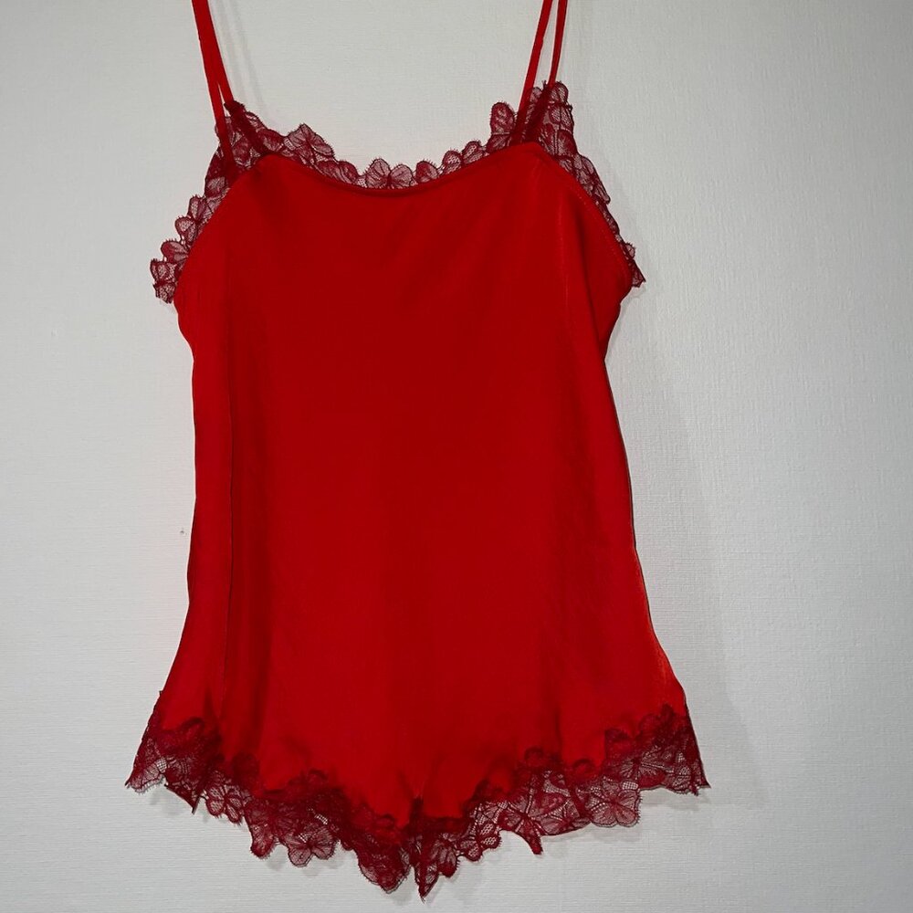 Free People Satin and Lace Tank